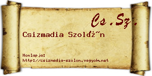 Csizmadia Szolón névjegykártya